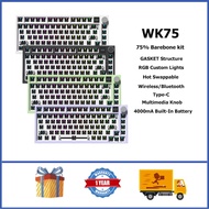 WEIKAV WK75 Wireless BareBone Keyboard Kit 75% GASKET RGB Light Hot Swappable Custom Keyboard with K