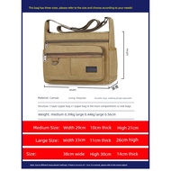 sling bag man sling bag lelaki Wear-Resistant Construction Site Large Shoulder Canvas Bag