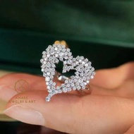精緻設計新品💎！ 0.76ct Diamond Ring！ 立體錯落滿天星滿鑽心型💗💎設計鑽石戒指！ 配鑽大粒！鑽石total 76份！檯面大！上手超級Bling Bling🌟 18K金材質，只售68