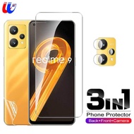 กระจกนิรภัย9H 3in1สำหรับ Realme 9 4G 9 Pro Plus 9 Pro + 5G 9i ฟิล์มกันรอยเต็มหน้าจอและฟิล์มเลนส์กระจ