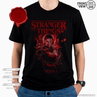 STRANGER THINGS 5 All CHARACTER ELEVEN ADULT Regular T-Shirt 24s Black