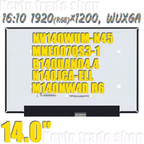 TM140VDXP03 for Lenovo ThinkBook 14 G6 G7 Laptop LCD Screen NV140WUM-N45 V8.0 MNE007QS3-1 B140UAN04.