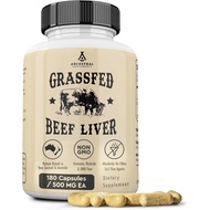 Traditional Diet Supplement, Grass-Fed Animal Liver, 180 Capsules, Support Energy Generation, Detoxi
