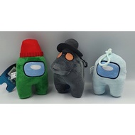 3pc Pack A - Among Us Backpack Keychain Plush (13cm to 15cmH)