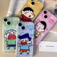 Phone Phone Case Suitable for iPhone Shin-Chan 15/13pro Cartoon 14promax/12/11 Genuine Male Dumb xsm