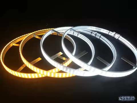 17.5 Inch Quad Row LED Wheel Ring Lights White Amber Dual Color Turn Signal Wheel Rim Lights For Off