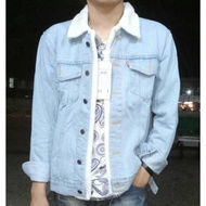 SHERPA DENIM - JAKET JEANS SHERPA PRIA