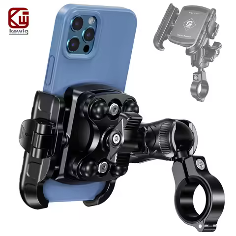 Aluminum Motorcycle Phone Mount Holder 1s Lock Bike Handlebar Clamp Bicycle Scooter Phone Holder for