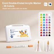 Enmy Dual Tips Acrylic Marker - Washable Marker Pen Arcylic Marker Paint Drawing Colouring Marker Ma