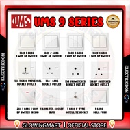 UMS Switches 9 Series Switch &amp; Socket Outlet / Switches UMS SWITCH SOCKET (NEW) SUIS / SOKET - 9SERIES WHITE SIRIM &amp; JKR
