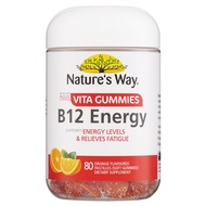 [02/2027] Nature's Way Adult Vita Gummies B12 Energy 80 Gummies - Tiredness, Brain, Immune System
