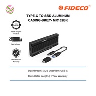 FIDECO (M203CS) -M.2 (NGFF) TYPE-C To SSD Aluminum CASING-B-KEY MR162BK
