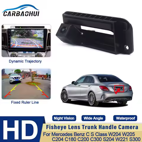 HD Waterproof 1080P Rear View Camera For Mercedes Benz C S Class W204 W205 C204 C180 C200 C300 S204 