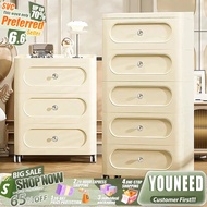 YOUNEED 56cm Drawer Storage Cabinet Transparent Movable Wardrobe Large Capacity Thickened Drawer Cab