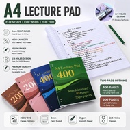 🔥MY Stock🔥A4 Lecture Pad 55GMS Thickened 400/200 Pages Loose Leaf Notebook Removable Journal Book Th