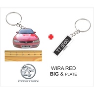 wira custom red keychain (2D) accessories