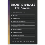 0 Rules For Success Motivational Wall Art Office Decor Mentality Poster Basketball Player Print B Pr