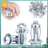 Expansion Screw Petal Nut,  X 20 Petal Shape Metal Nut Jack Nuts Petal for Hollow Wall Iron Plastic 