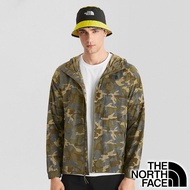 [THE NORTH FACE United States] Men _ Windproof Hooded Sunscreen Jacket {Gray/Green Camouflage} NF0A5