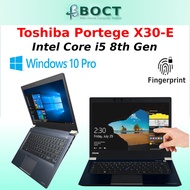Refurbished Ultralight Toshiba Portege X30-E / Intel Core i5 8th Gen / 13.3" Full HD  touchscreen / 