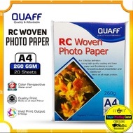 5 PACKS QUAFF A4 SIZE RC WOVEN PHOTO PAPER -CEBULONG CUYI