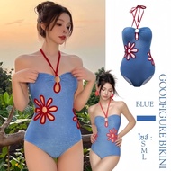 GOODFIGURE BIKINI Women's One-Piece Swimsuit Floral Pattern Sexy Cute Wear It To Take A Photo. Avail