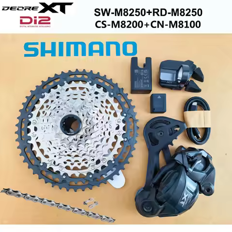 SHIMANO Deore XT Di2 M8250 12 Speed SW RD-M8250 SGS CS-M8200 10-51T M8100 Chain Wireless Electronic 