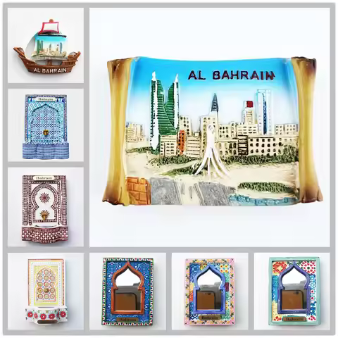 Bahrain 3D Fridge Magnets Tourist Souvenirs Crafts Refrigerator magnet Decoration Articles Handicraf