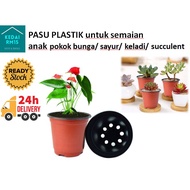 Pasu Plastik Pokok Bunga Disposable Plastic Pot for Flower Seedling Flower Pots Plant Container Seed Starting Pots