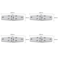 4PCS Stainless Steel Cast Door Strap Hinge with 6 Holes Mirror Polishing Marine Hinges Boat Hardware