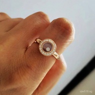 Cross-Border Women's Diamond Simple Chopard Index Finger European and American Ring Rose Gold18k Lig