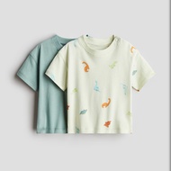 [auth] Set of 2 HM auth hunting cotton t-shirts for boys from 8 to 16kg