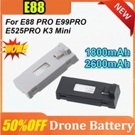 Drone Battery Accessory 3.7V 1800/2600mAh For E88 E88 PRO E99PRO E525PRO K3 Mini Uav Drone Battery 4