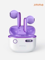 JMMO 無線耳塞耳機遊戲耳機,具有超低延遲遊戲模式和13mm動態驅動器,適用於女性、兒童、男性,假日禮物耳機