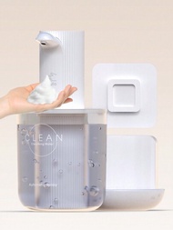 ShineSense感應自動泡沫肥皂分配器，可用USB充電紅外線感應器洗手，自動沖口腔漱口液手感應肥皂消毒器適用於兒童生日母親節婚禮禮物