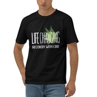 Life Changing Recovery With Cbd Cannabidiol Hemp Oil Popular Printing O-Neck Short Sleeve T-Shirt