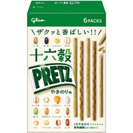 Ezaki Glico [16 Grain Pretz] (Yakiri Flavor), 2.1 oz (60 g) (6 Bags)  snacks Directly from Japan