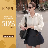 E.MOL Office Shoulder Pleated Shirt