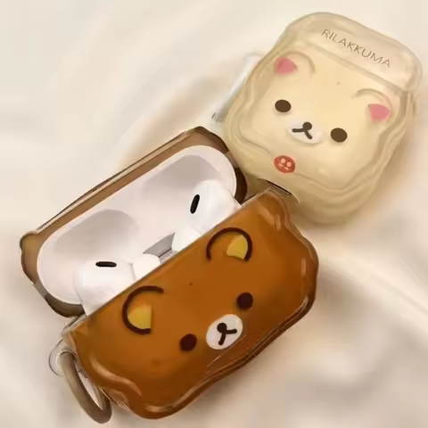 Hot Cartoon Rilakkuma Airpods Protective Case Wireless Bluetooth Earphone Cover Compatible Apple Pro