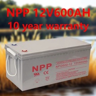 NPP แบตเตอรี่ Solar Deep Cycle 12V 600AH ระบบไฟกล้องถ่ายสารคดีสัตว์กลางคืน IR 4K ไฟนิ่ง 10 ปีประกัน 