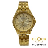 Roscani Gold Dial Gold Stainless Steel Band Fashion Ladies Watch BLS115T1