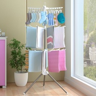 3-Tier Folding Baby Clothes Tower Clothesline Clothes Drying Rack Laundry Rack