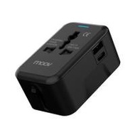 ปลั๊กแปลง 4 IN 1 UNIVERSAL 1 USB 1 TYPE C MOOV TA01 สีดำ (1266218)