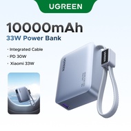 UGREEN 33W 10000mAh Power Bank Xiaomi 33W 3 Ports Output LED Built in Cable