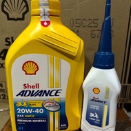 PAKET OLI SHELL ADVANCE MATIC AX5 800 ML + OLI GARDAN SHELL ORIGINAL