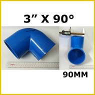 ♙ ◪ ☃ PVC ELBOW 90MM BLUE FOR CLEAN WATER --------------------------------------------- PVC ELBOW 3
