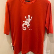 Agnes B. Lizard Pattern Round Neck Short Sleeve T-shirt for Women