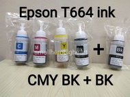 Compatible Epson 664 T664 refill ink bottle 70ml CMY BK + BK for printer inkjet L series L360 L120 L