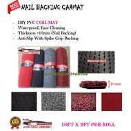 CAR COIL FLOOR MAT CARPET NAIL BACKING CARMAT 12MM +/- 10FT X 2FT (300CM X 60CM)