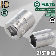 SATA 3/8" DR Wrench Socket 6 Point / 6MM - 24MM / LIFETIME WARRANTY / 12301 - 12318